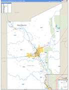 Las Cruces Metro Area Wall Map Basic Style